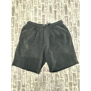Negative Space Corduroy Shorts Elastic Waist Drawstring Charcoal Gray Men's S